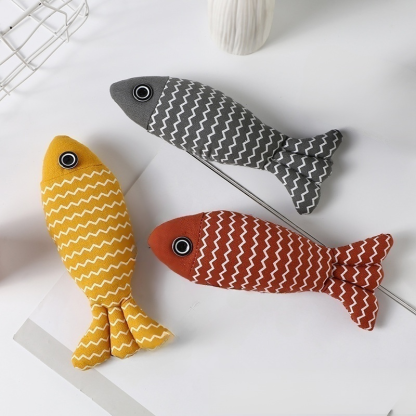Linen Fish Cat Toy