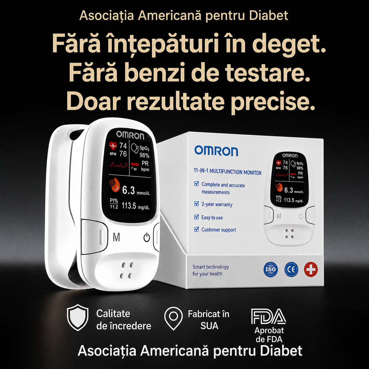 2026 🔥 Omron™ prezintă noul glucometru inteligent non-invaziv 🔥 Fabricat în SUA 🔥