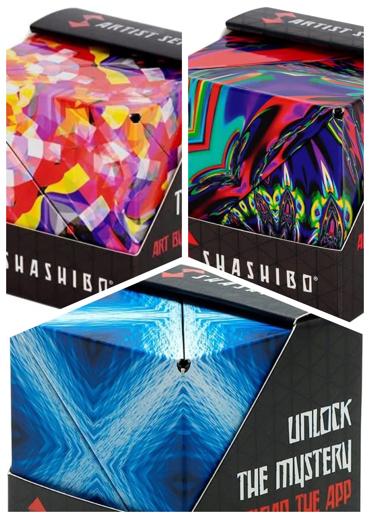 CUTIE DE TRANSFORMARE SHASHIBO - Cubul Rubik patentat și premiat cu 36 de magneți din pământuri rare - se transformă în peste 70 de forme (distanțate)
