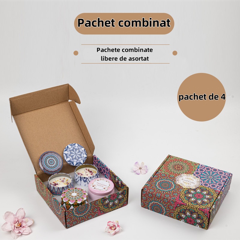 Dsclavacy Lumânare parfumată de Crăciun Cadou pentru femei, Ceară naturală de soia, Lumânare pentru aromoterapie pentru ziua de naștere, Cadou de Crăciun.