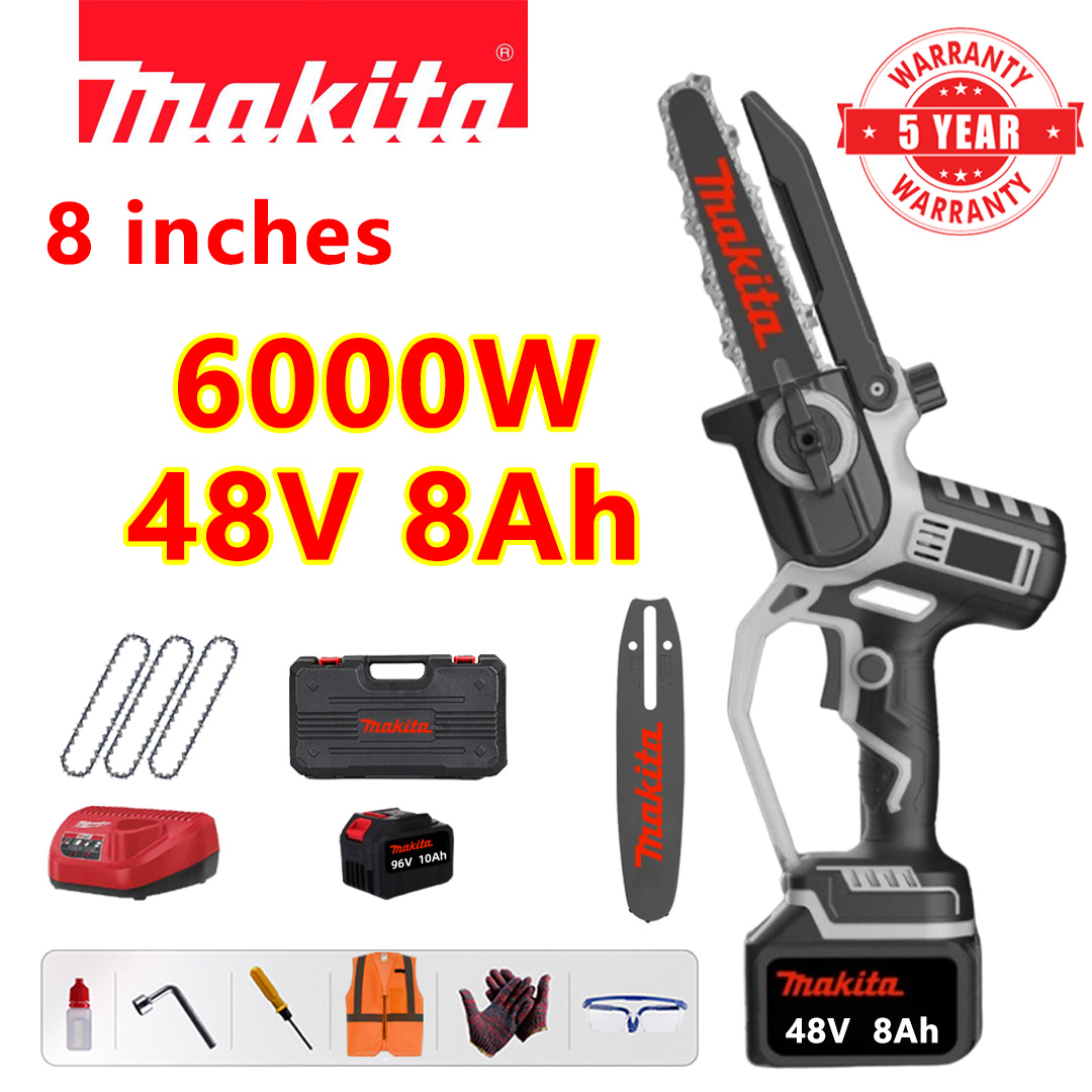 Ferăstrău cu lanț portabil cu baterie cu litiu Makita 8000W, ferăstrău cu lanț fără perii de 10 inch