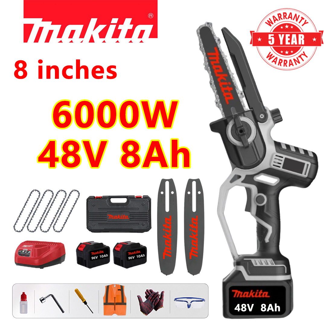 Ferăstrău cu lanț portabil cu baterie cu litiu Makita 8000W, ferăstrău cu lanț fără perii de 10 inch