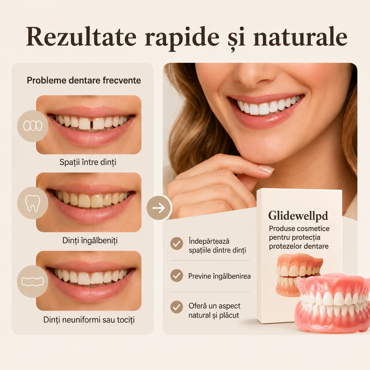 PROTEZĂ DENTARĂ COSMETICĂ PREMIUM