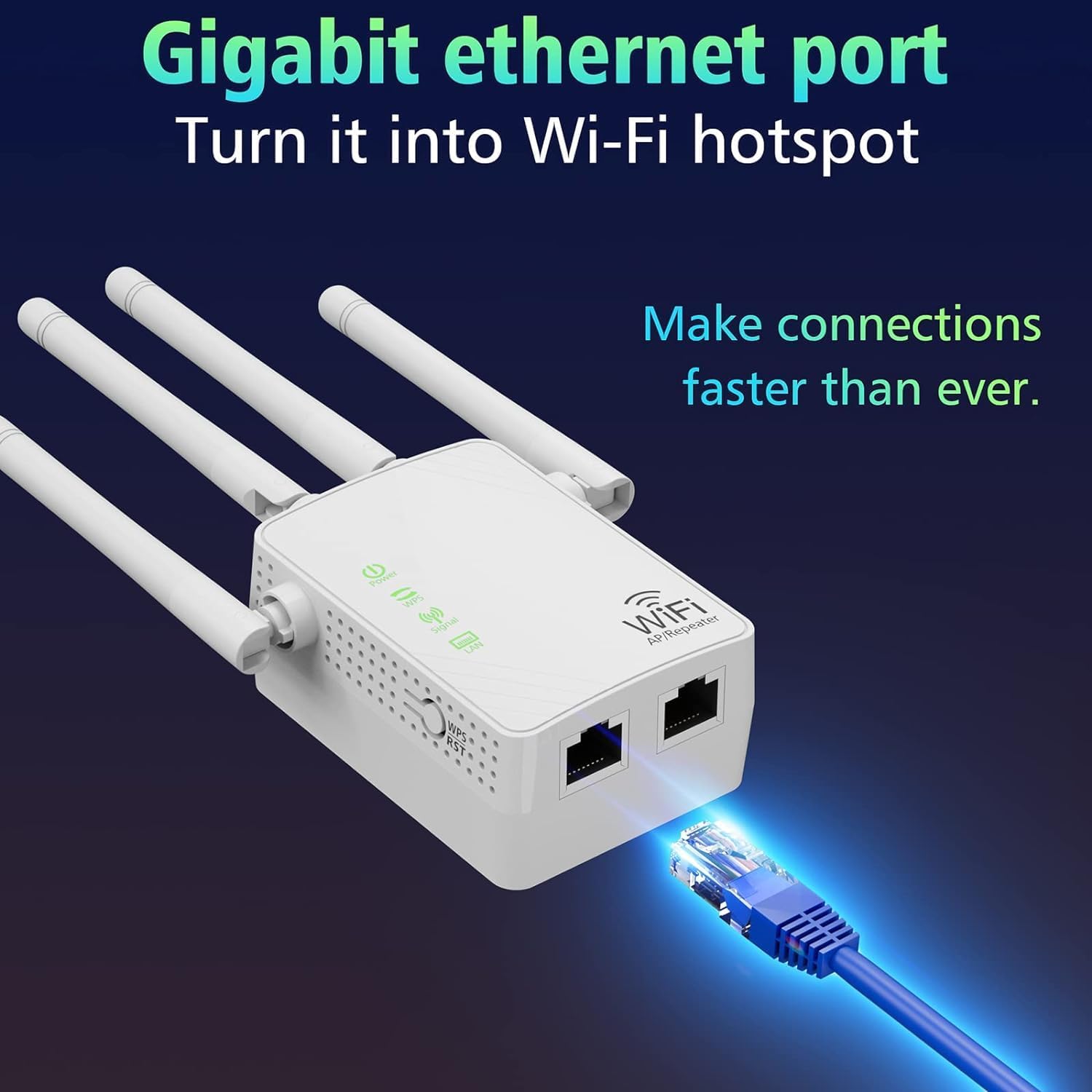 TP-Link WiFi Extender Booster, repetor WiFi Range Extender AC750 Mbps dual band, Internet Booster cu port Ethernet, control aplicație Ultraxtend pentru o configurare ușoară