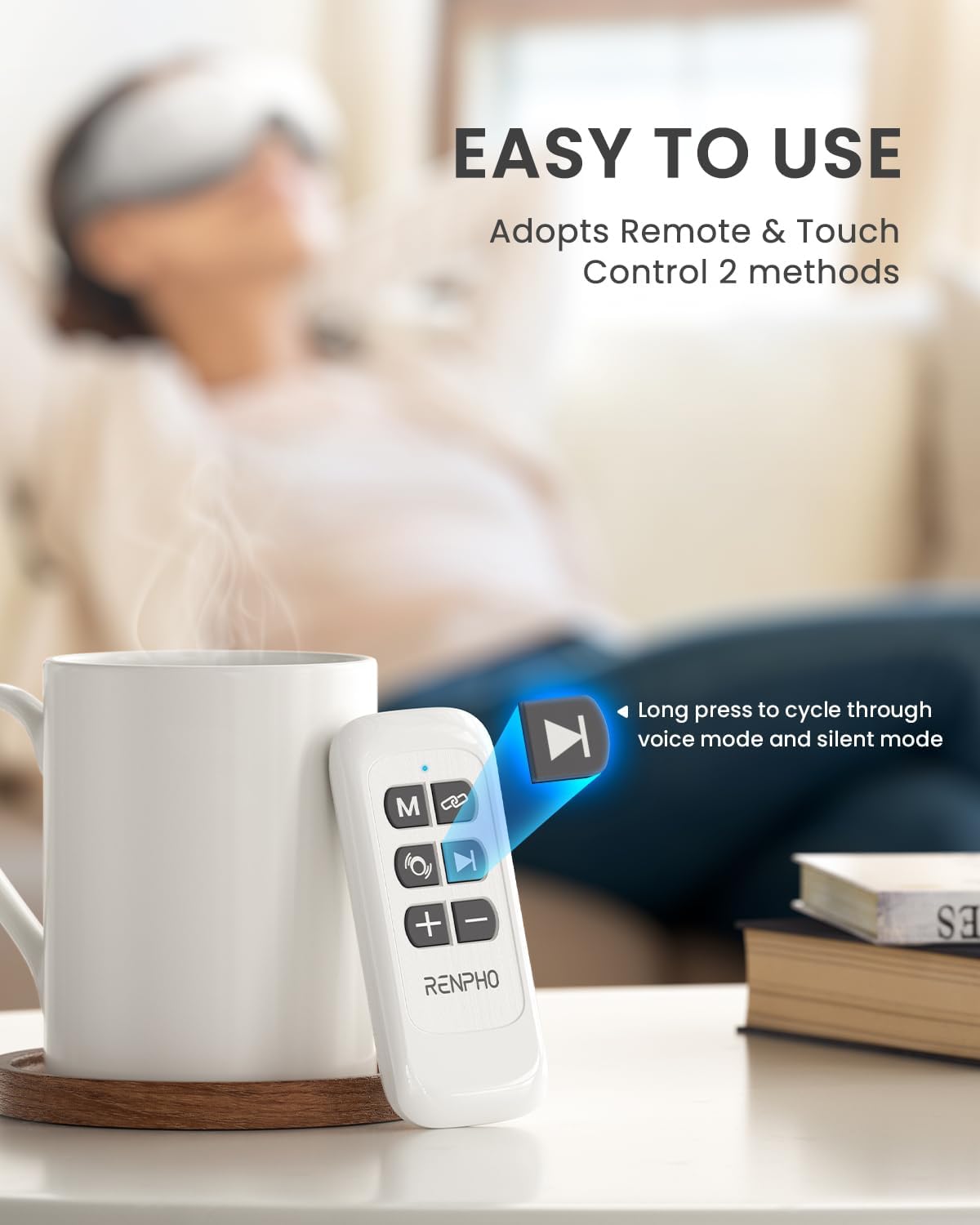 【Oferta speciala】Masaj pentru ochi RENPHO FSA HSA, masaj pentru ochi Eyeris 1 pentru migrenă, mască încălzită pentru masaj pentru ochi, telecomandă pentru a ușura tensiunea ochilor.