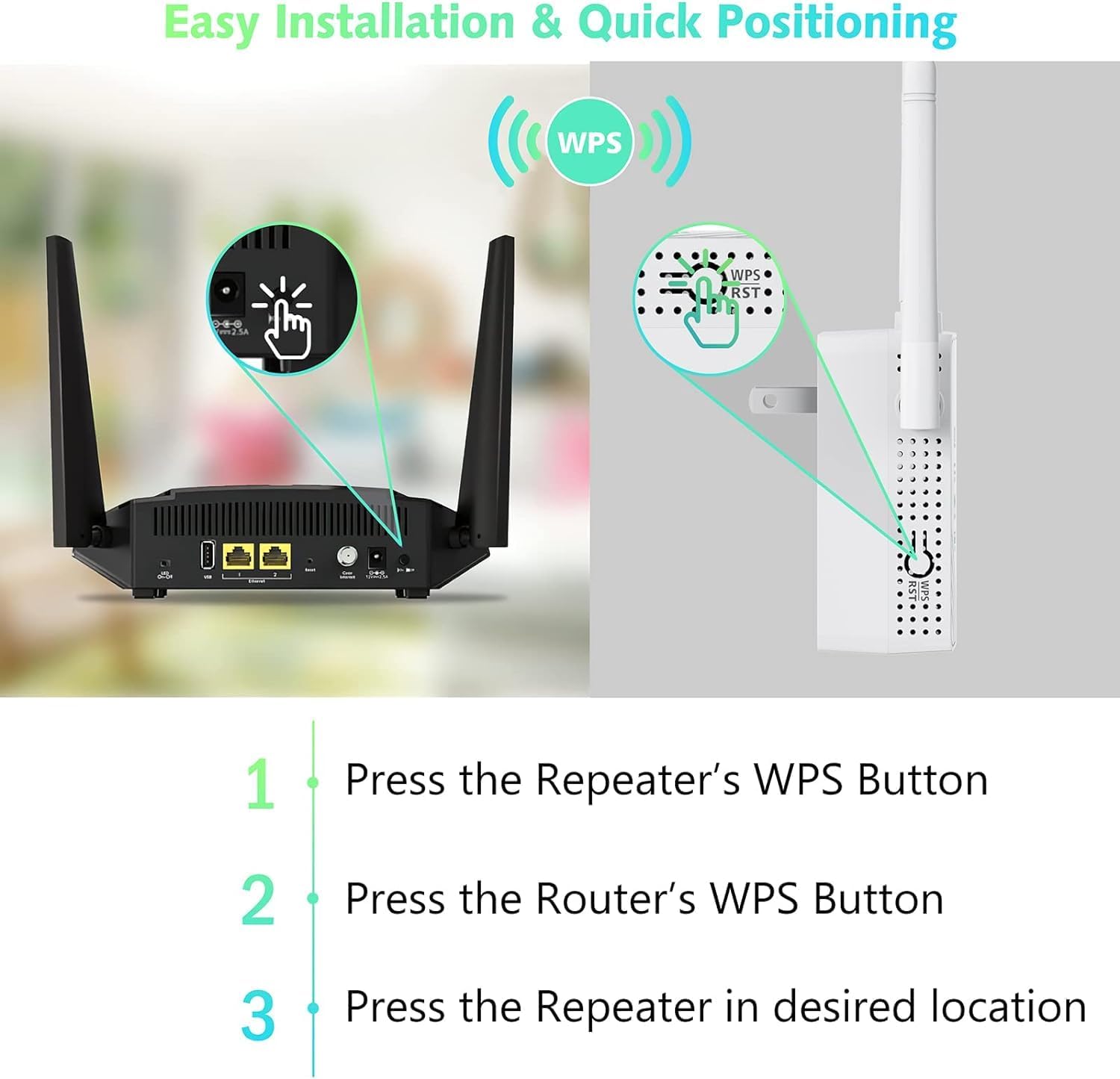 TP-Link WiFi Extender Booster, repetor WiFi Range Extender AC750 Mbps dual band, Internet Booster cu port Ethernet, control aplicație Ultraxtend pentru o configurare ușoară