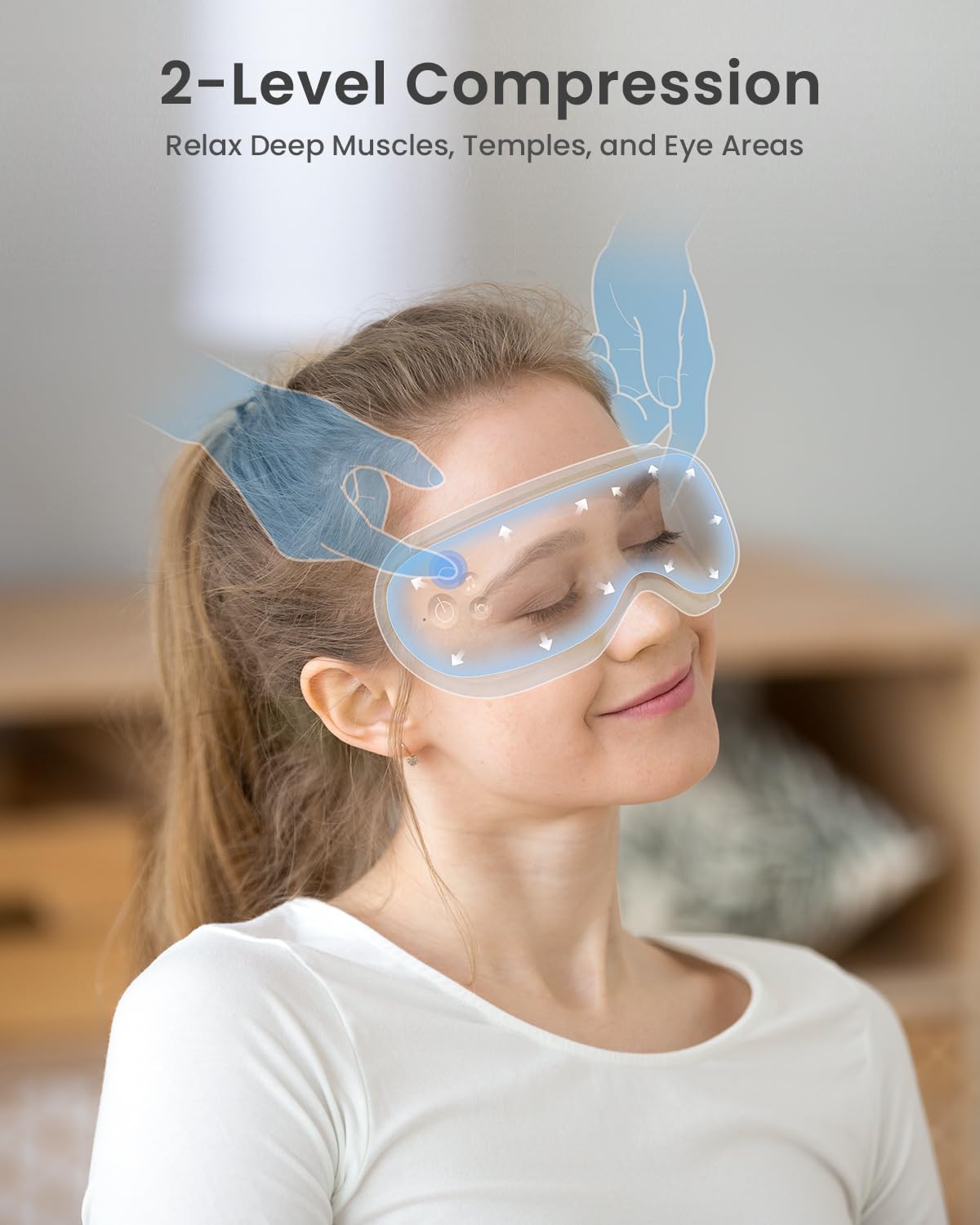 【Oferta speciala】Masaj pentru ochi RENPHO FSA HSA, masaj pentru ochi Eyeris 1 pentru migrenă, mască încălzită pentru masaj pentru ochi, telecomandă pentru a ușura tensiunea ochilor.