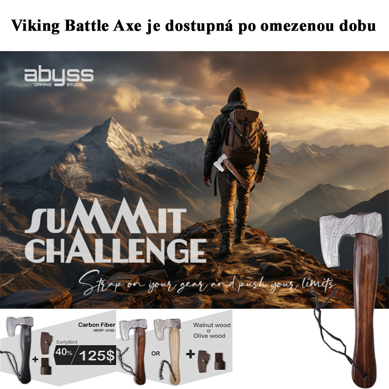 [Ofertă Specială Oficială] Camping Axe Reaper Viking Damascus Steel