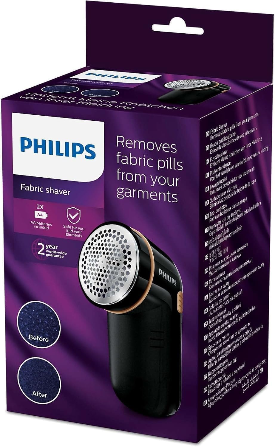 Dispozitiv de îndepărtare a scamelor de îmbrăcăminte Philips, îndepărtează rapid și eficient scamele și pomponii - GC026/80