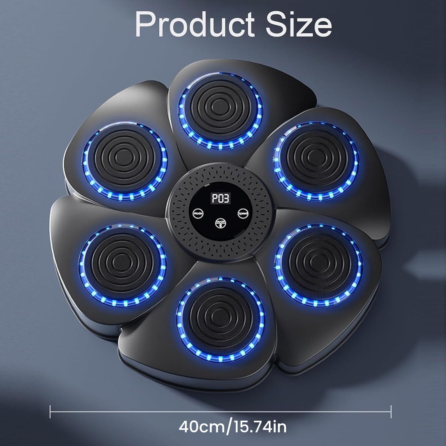 Music Boxing Machine - 2024 Noua versiune inteligentă de montare pe perete Bluetooth cu mănuși de box. 9 moduri de viteză și moduri de numărare. Exerciții distractive și sigure pentru adulți și copii
