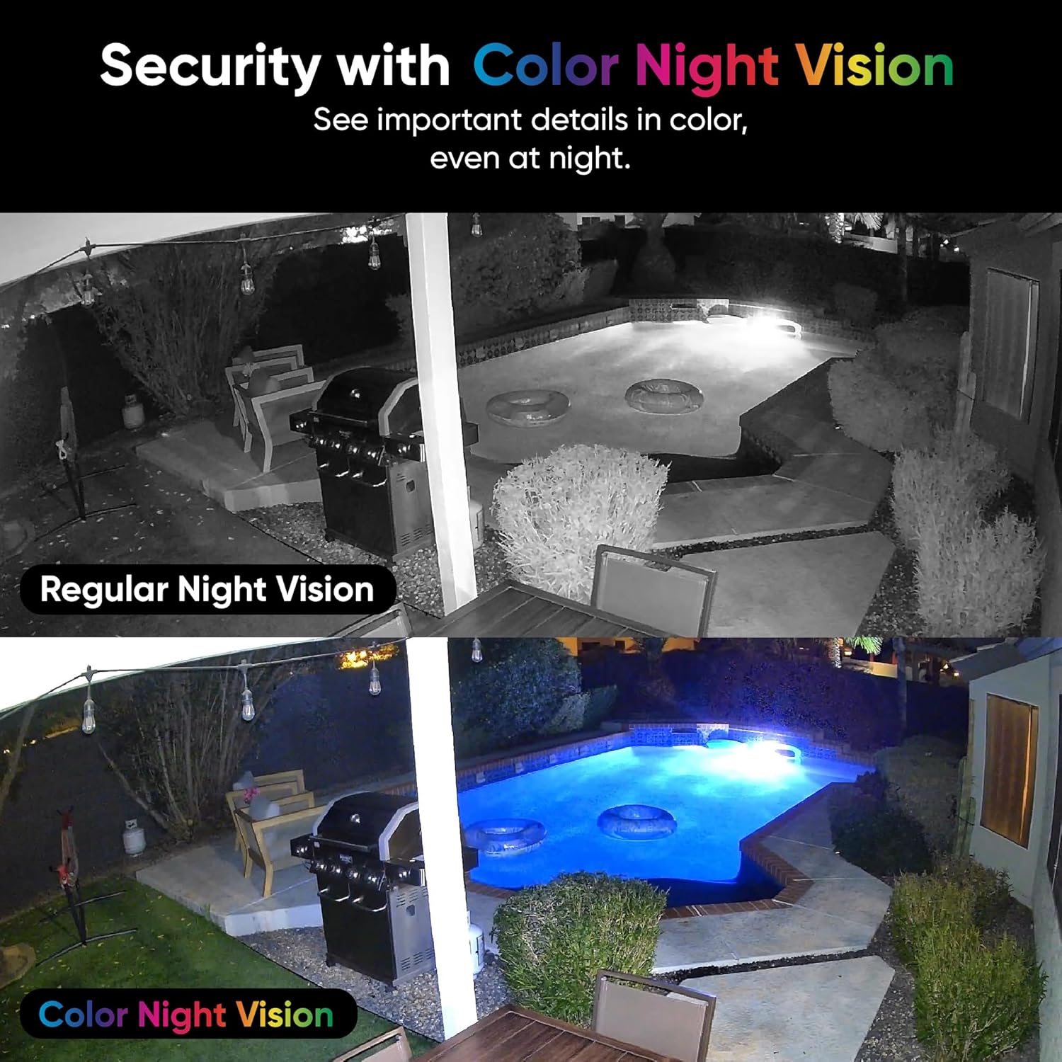 WYZE Cam v4, 2.5K HD WiFi Smart Home Security Camera, interior/exterior, monitor pentru animale de companie/bebe, reflectoare/sirenă activată prin mișcare, vedere nocturnă color, audio bidirecțional, funcționează cu Alexa și Google, negru 2-pachet, 2 pach