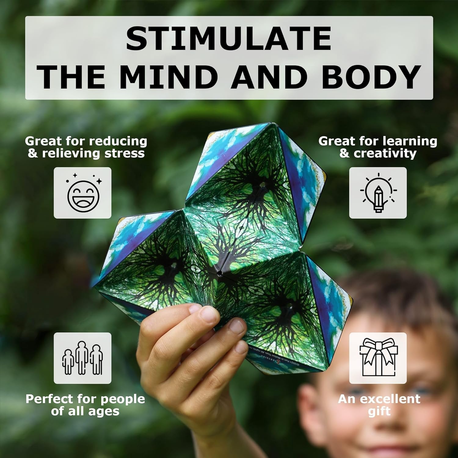 CUTIE DE TRANSFORMARE SHASHIBO - Cubul Rubik patentat și premiat cu 36 de magneți din pământuri rare - se transformă în peste 70 de forme (distanțate)