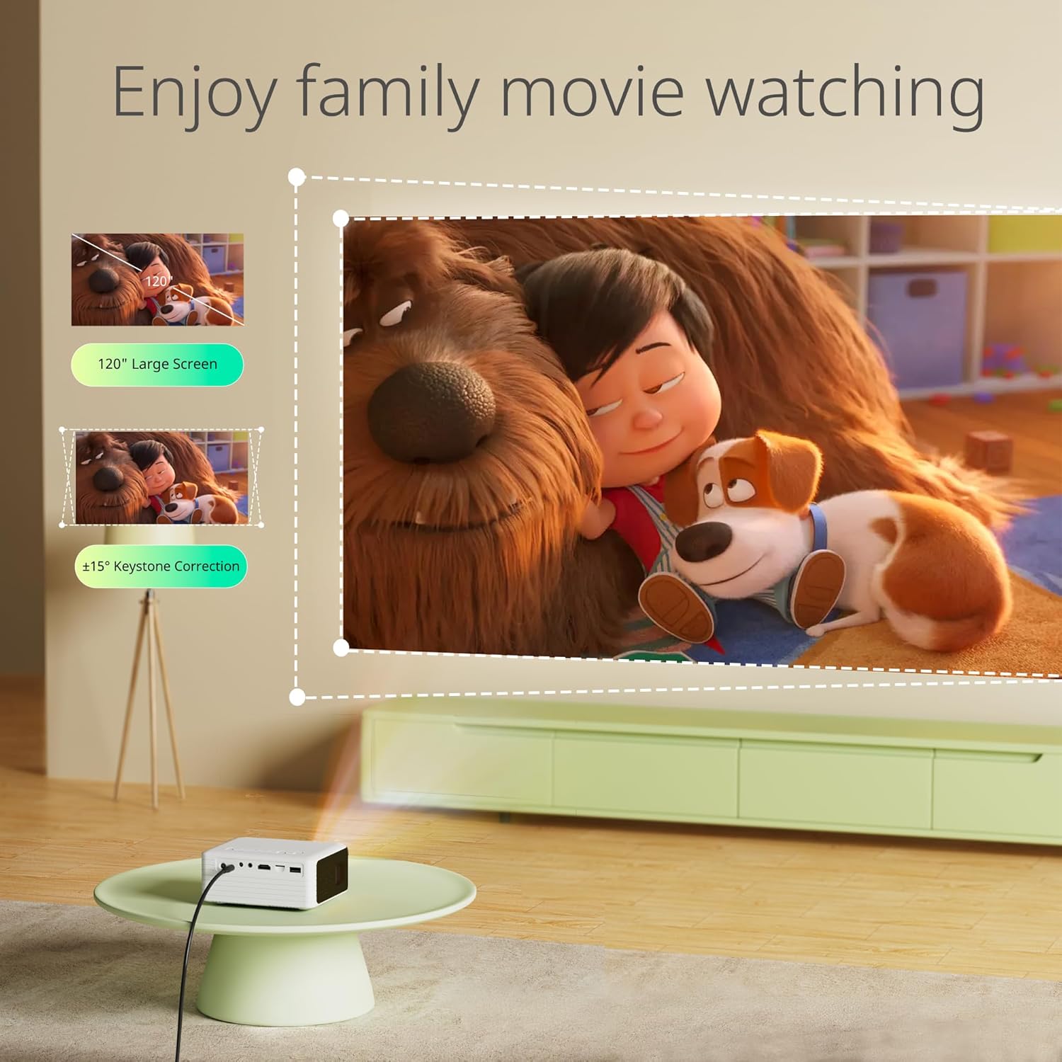 Mini proiector YOTON Y3, proiector portabil pentru telefon mobil, suport Full HD 1080P, proiector de film home theater, proiector video mic compatibil cu HDMI, smartphone, tabletă, PC, TV Stick, USB