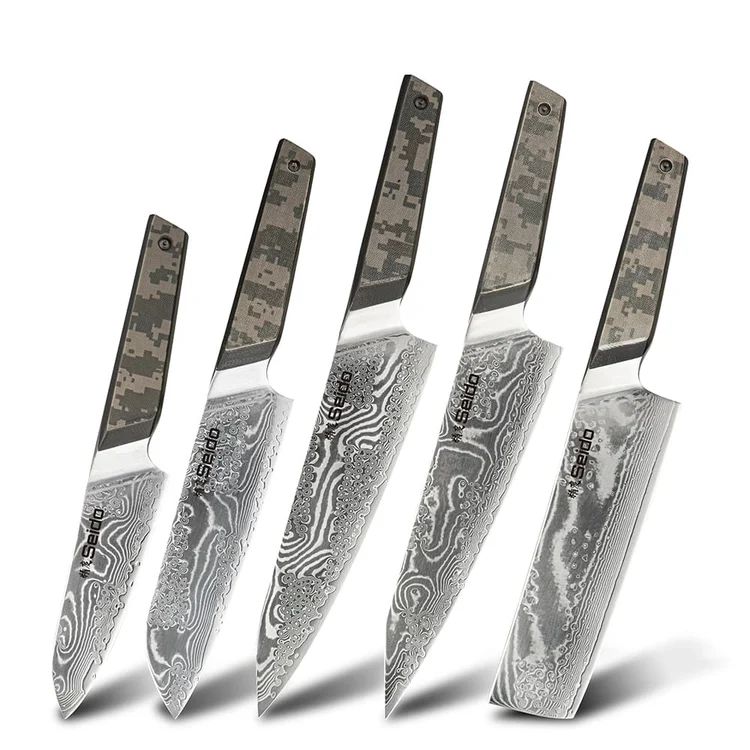 Set de cuțite de bucătar Meisai Damascus