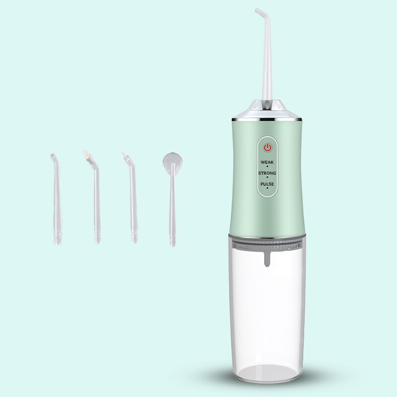 Ață dentară fără fir WAFLOO: irigator oral 4 duze 3 moduri portabil, rezervor de apă de 240 ml, reîncărcabil prin USB IPX7, ață dentară impermeabilă, pentru curățarea dinților adulților acasă și călătorii