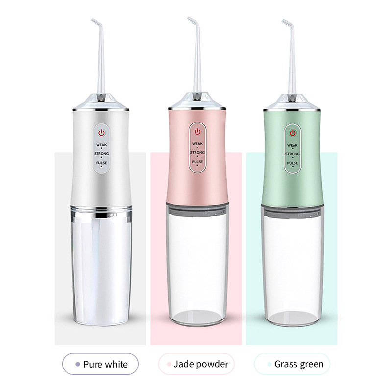 Ață dentară fără fir WAFLOO: irigator oral 4 duze 3 moduri portabil, rezervor de apă de 240 ml, reîncărcabil prin USB IPX7, ață dentară impermeabilă, pentru curățarea dinților adulților acasă și călătorii