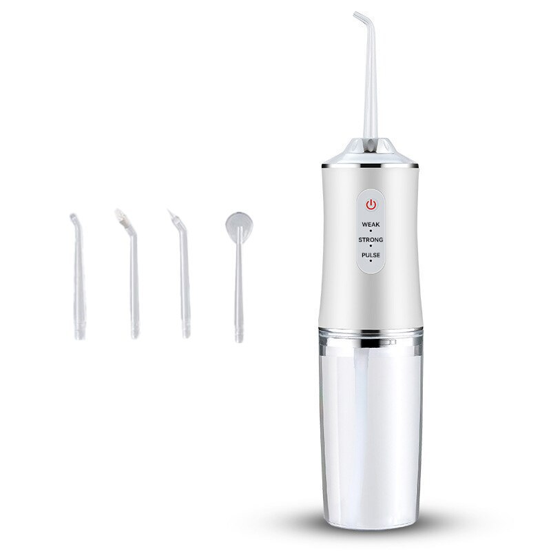 Ață dentară fără fir WAFLOO: irigator oral 4 duze 3 moduri portabil, rezervor de apă de 240 ml, reîncărcabil prin USB IPX7, ață dentară impermeabilă, pentru curățarea dinților adulților acasă și călătorii