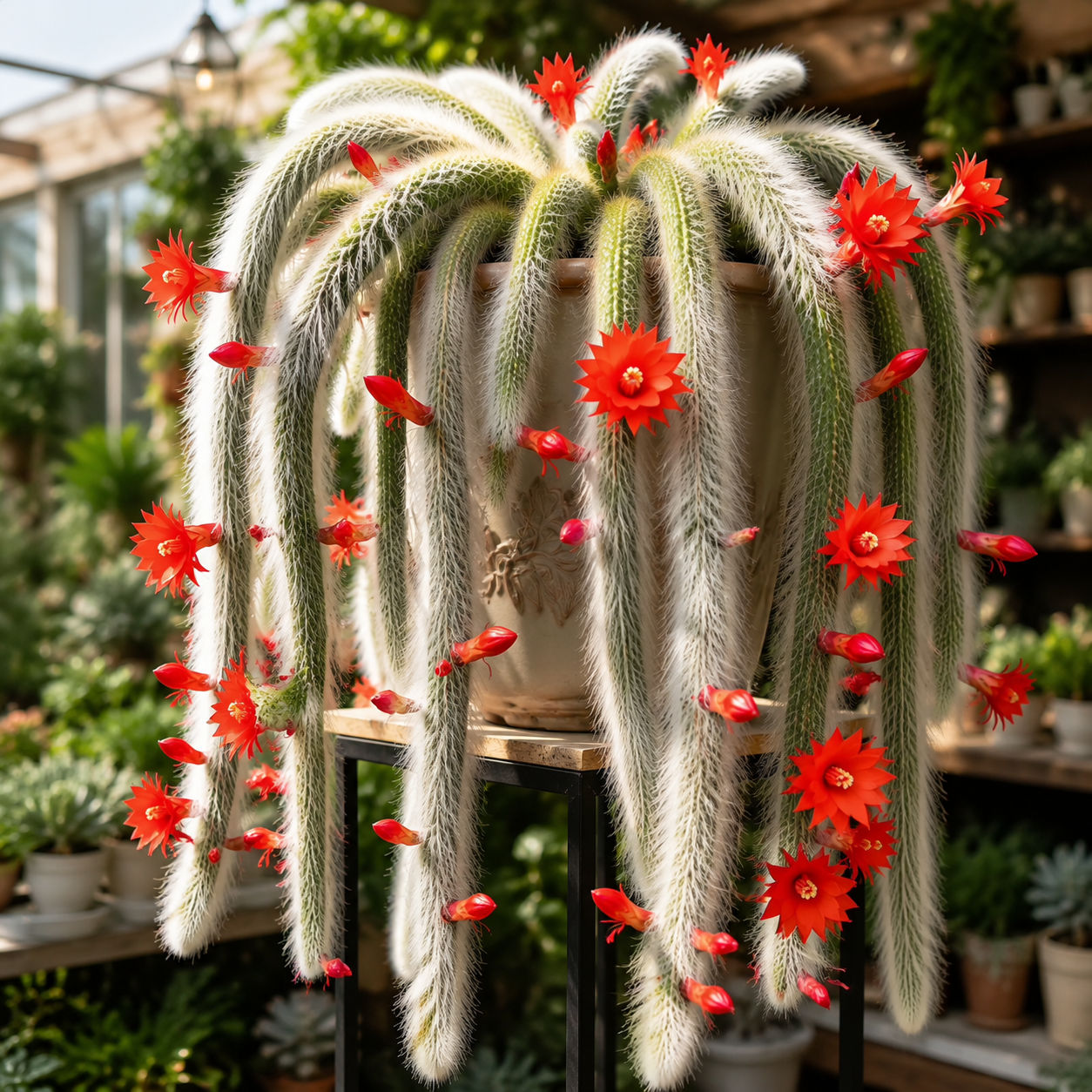 💥🌵Rare Monkey Tail Cactus - A Living Waterfall of Soft, Fluffy Beauty