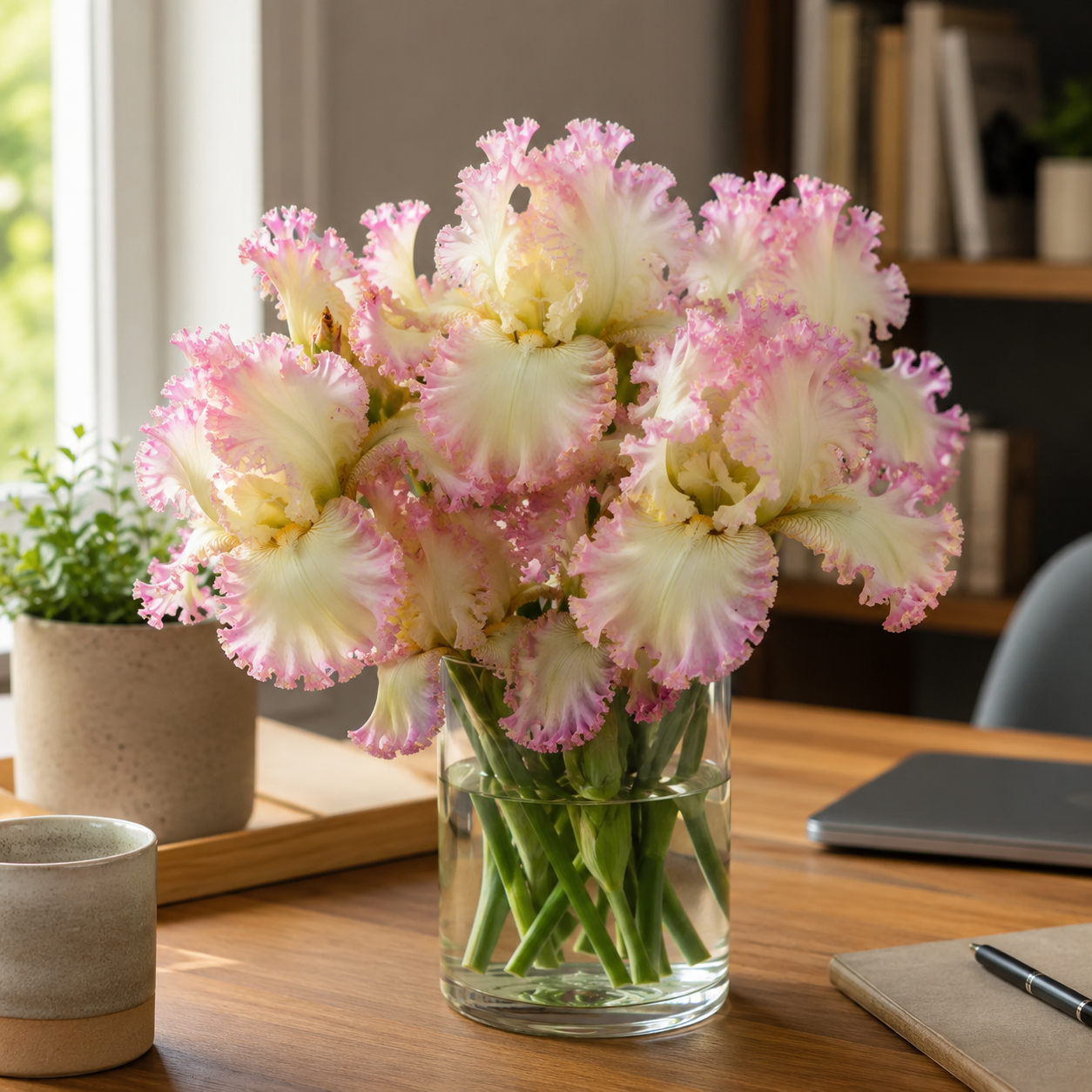 🌼Velvet Ruffle Iris Bulbs – #3 Light Pink