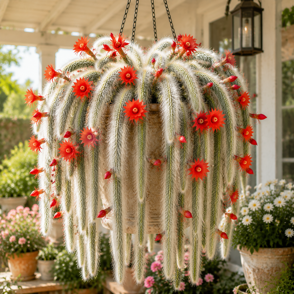 💥🌵Rare Monkey Tail Cactus - A Living Waterfall of Soft, Fluffy Beauty