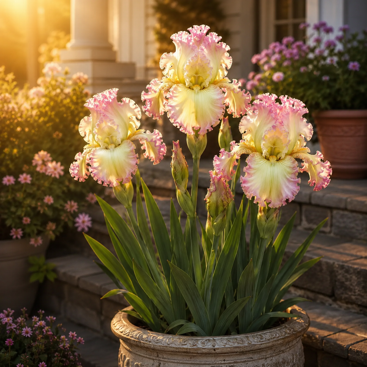 🌼Velvet Ruffle Iris Bulbs – #3 Light Pink