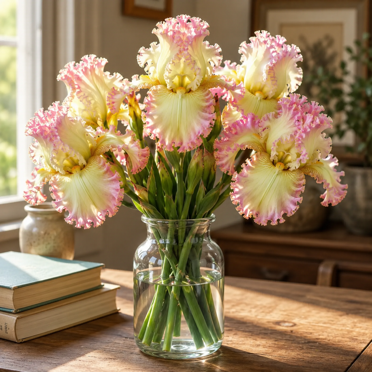 🌼Velvet Ruffle Iris Bulbs – #3 Light Pink
