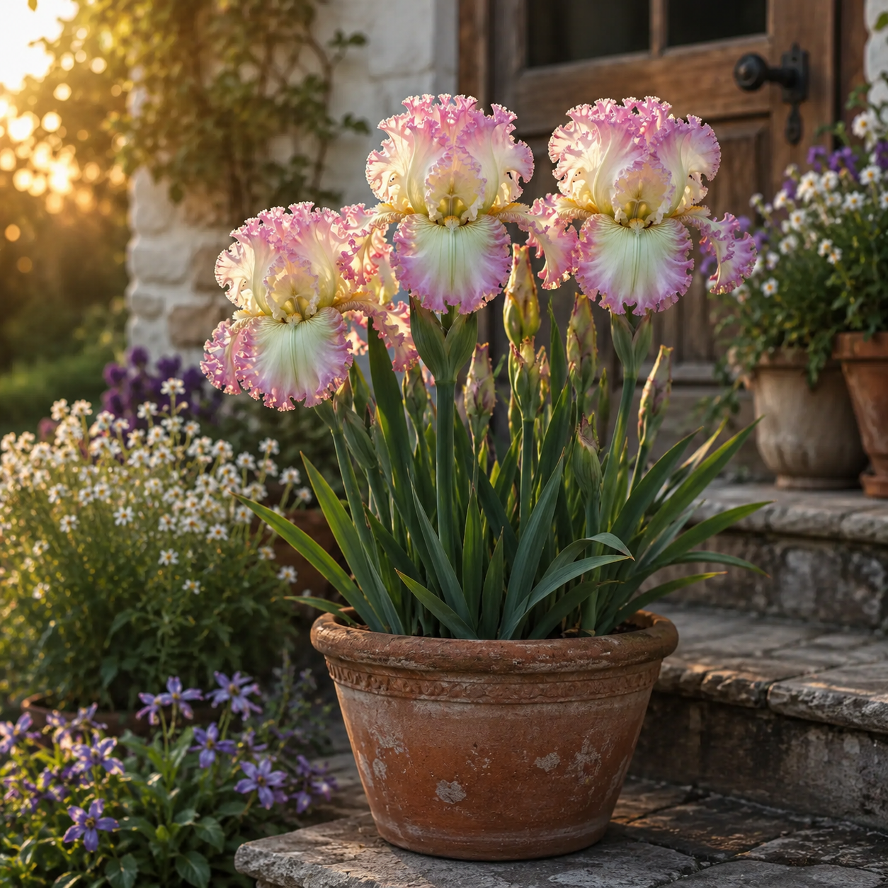 🌼Velvet Ruffle Iris Bulbs – #3 Light Pink
