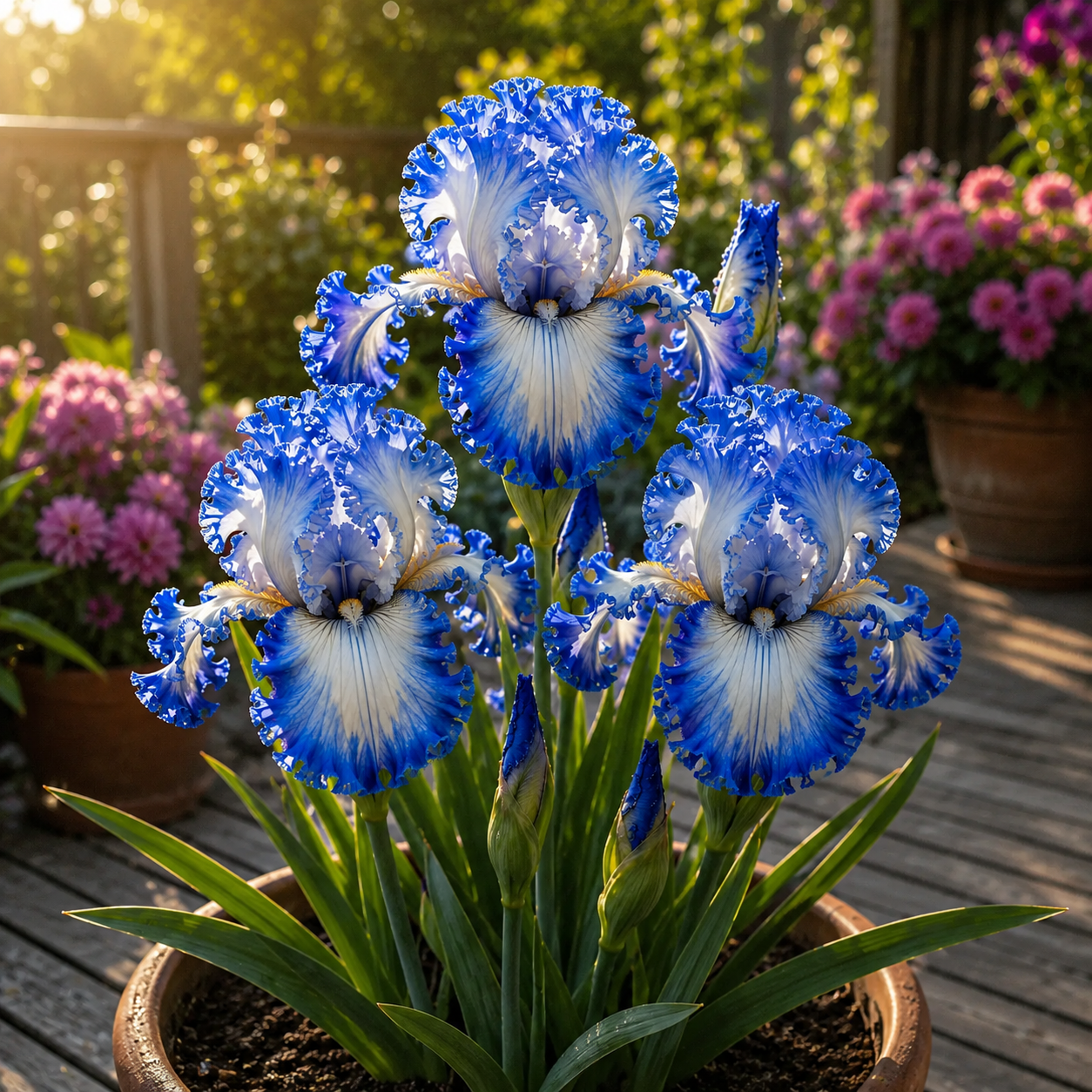 🌼Velvet Ruffle Iris Bulbs – #4 Blue
