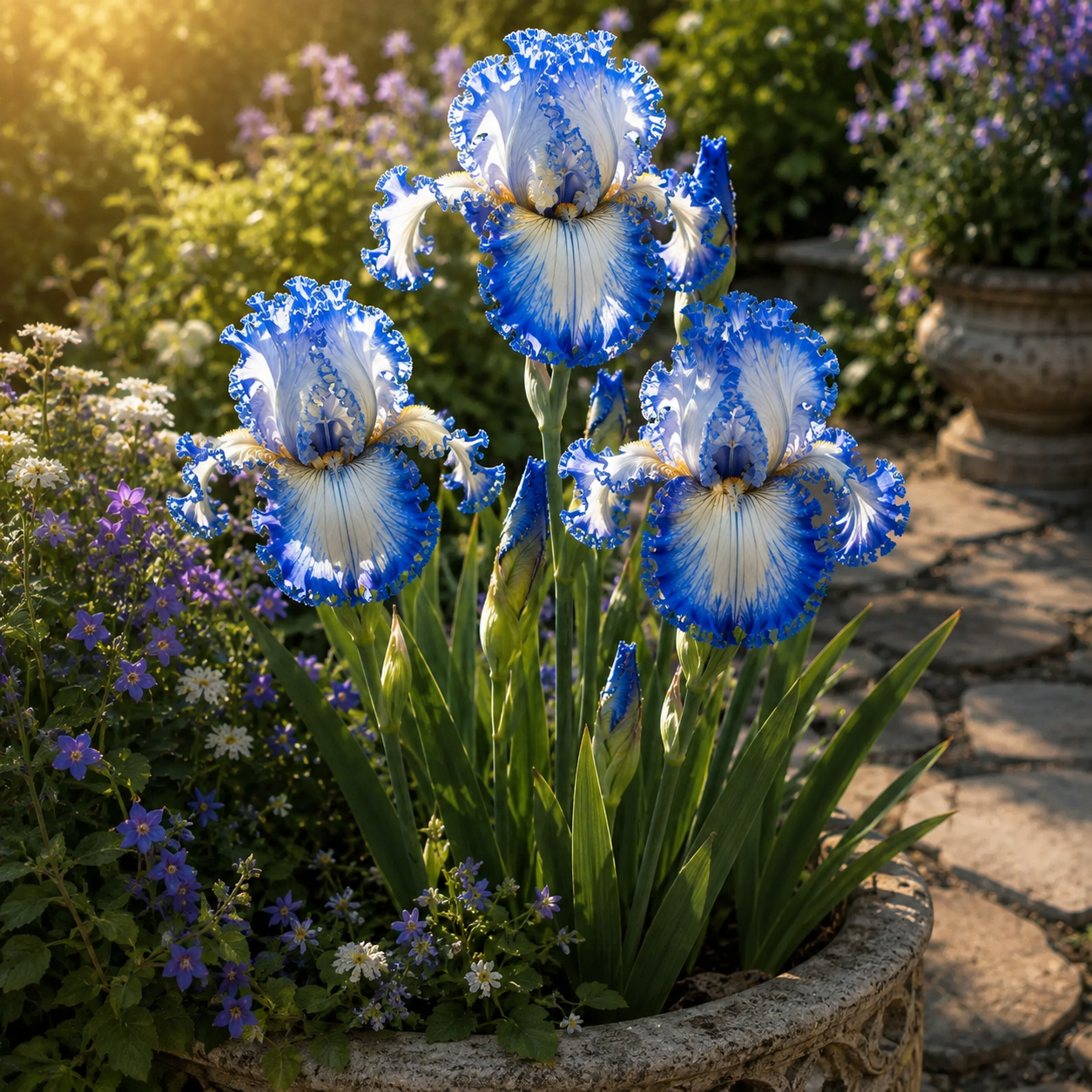 🌼Velvet Ruffle Iris Bulbs – #4 Blue