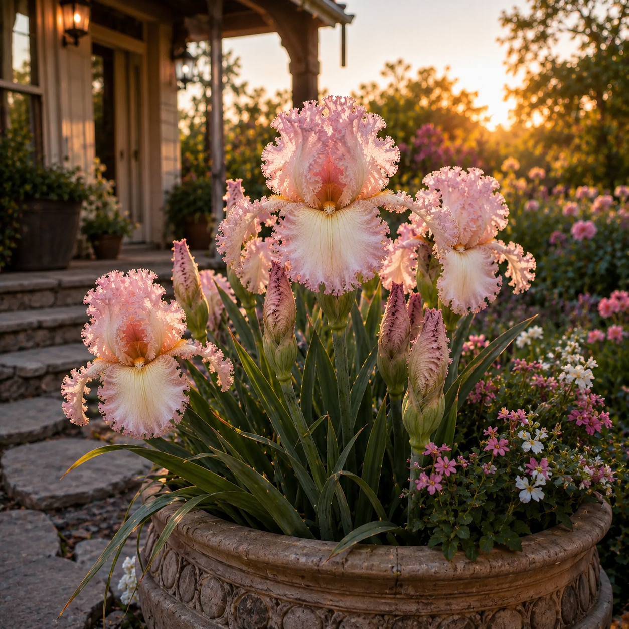 🌼Velvet Ruffle Iris Bulbs – #7 Pink