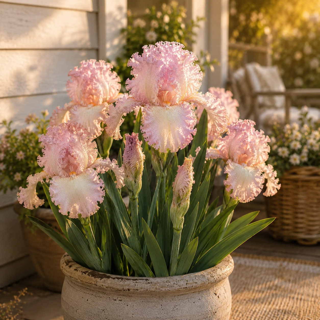 🌼Velvet Ruffle Iris Bulbs – #7 Pink
