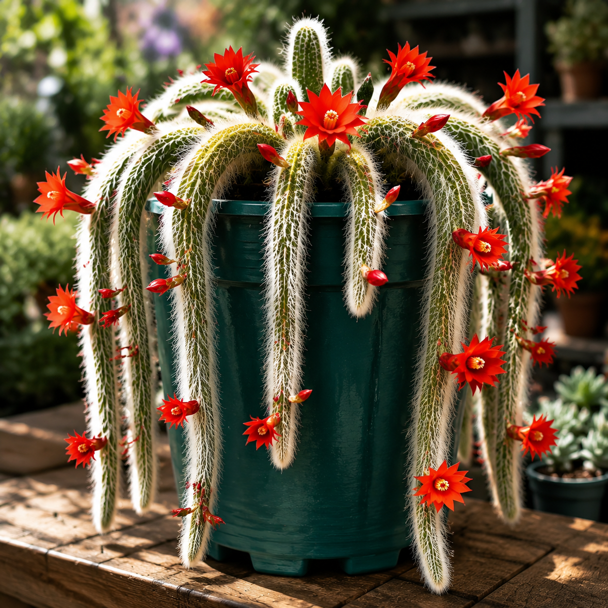 💥🌵Rare Monkey Tail Cactus - A Living Waterfall of Soft, Fluffy Beauty