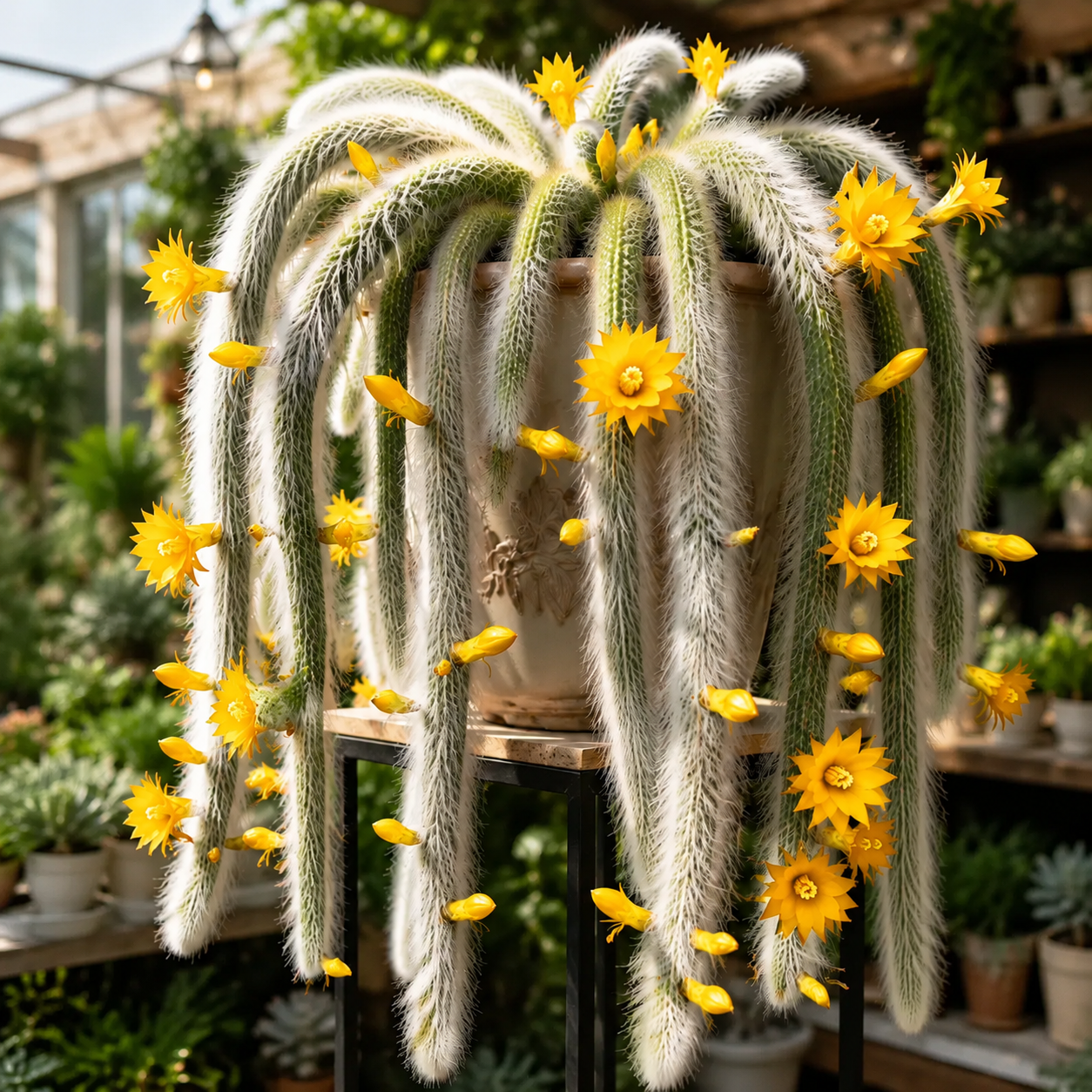 💥🌵Rare Monkey Tail Cactus - A Living Waterfall of Soft, Fluffy Beauty