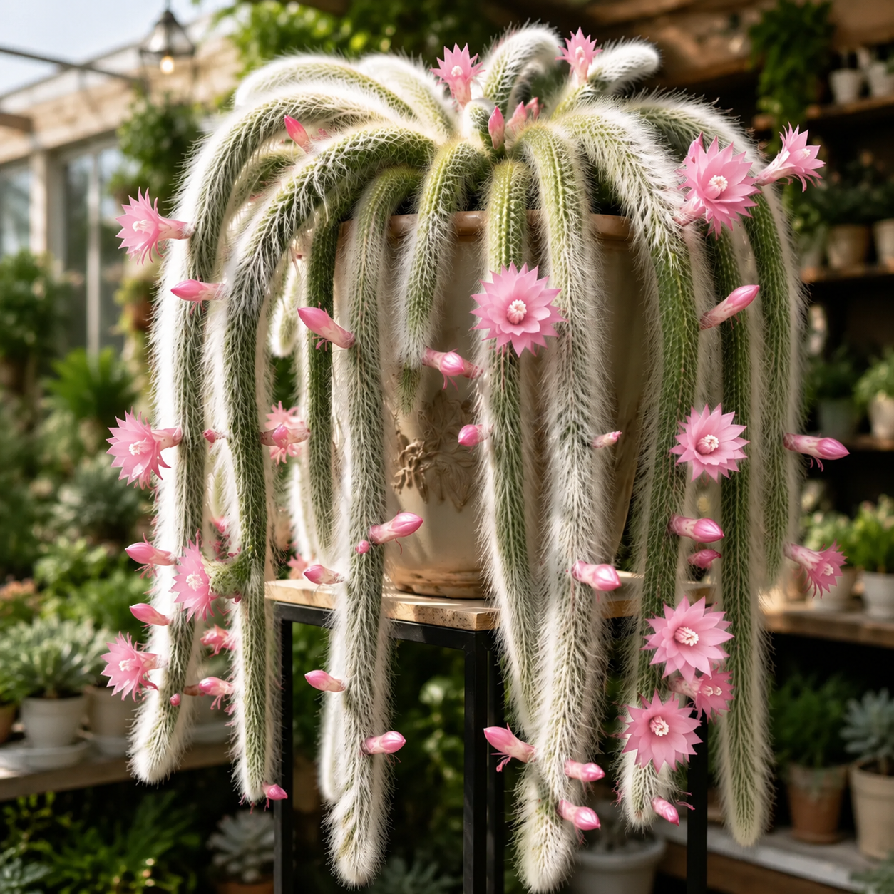 💥🌵Rare Monkey Tail Cactus - A Living Waterfall of Soft, Fluffy Beauty