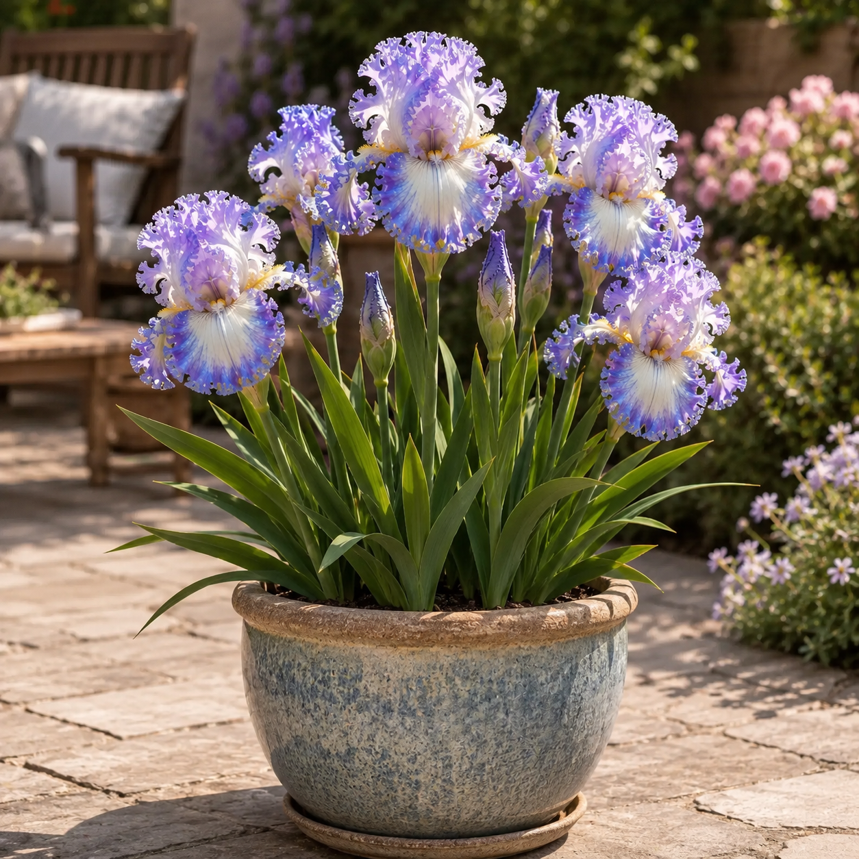 🌼Velvet Ruffle Iris Bulbs – #5 Purple