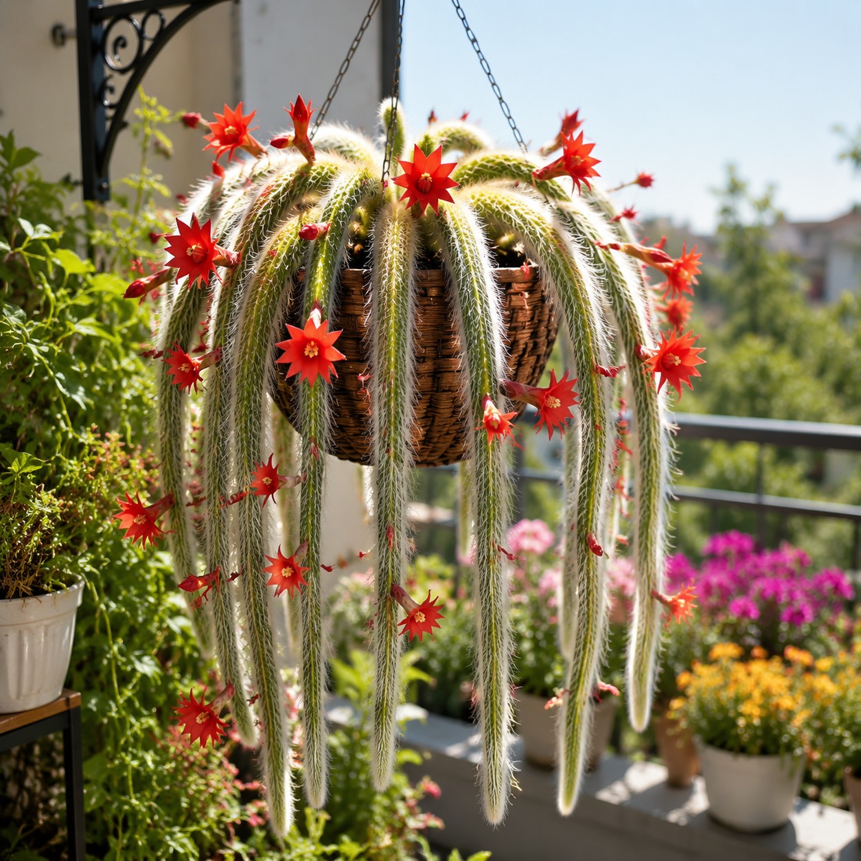 💥🌵Rare Monkey Tail Cactus - A Living Waterfall of Soft, Fluffy Beauty