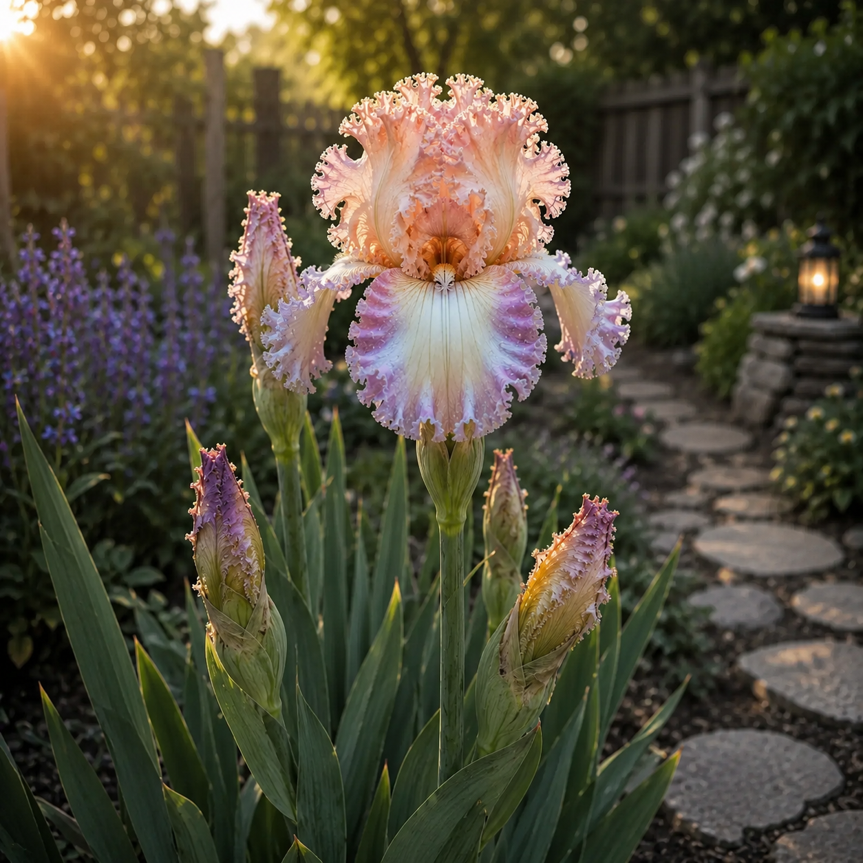 🌼Velvet Ruffle Iris Bulbs – #1 Rainbow