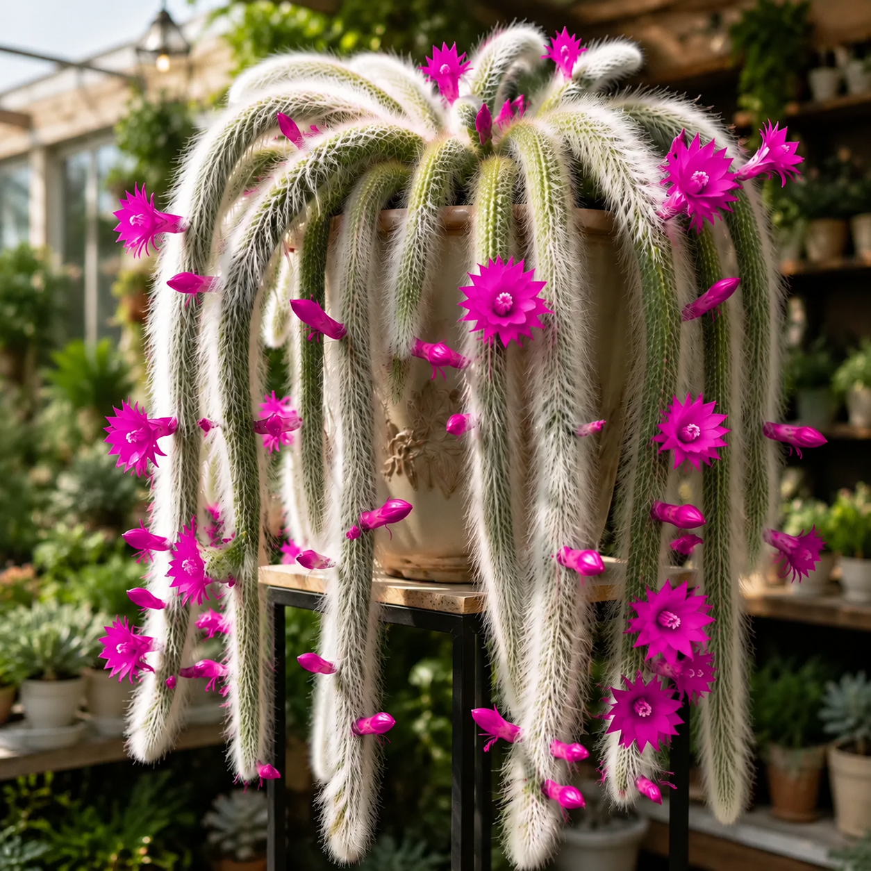 💥🌵Rare Monkey Tail Cactus - A Living Waterfall of Soft, Fluffy Beauty