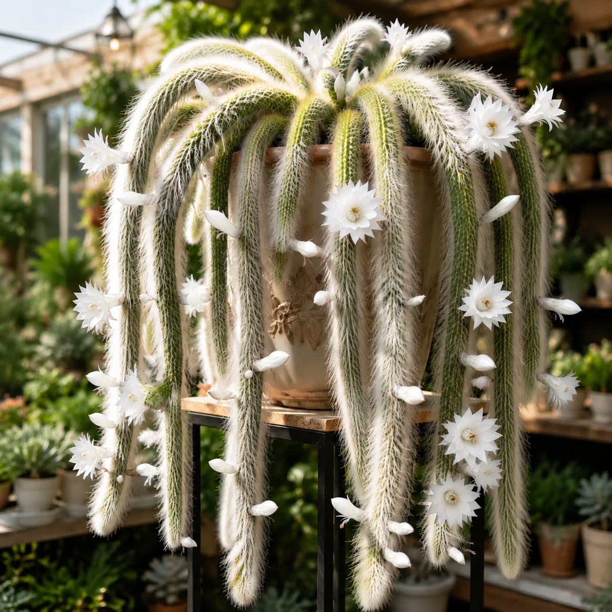 💥🌵Rare Monkey Tail Cactus - A Living Waterfall of Soft, Fluffy Beauty