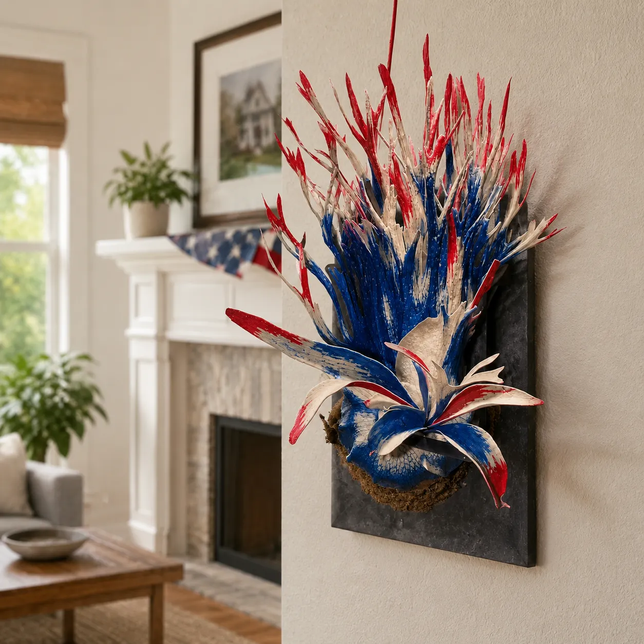 🤗💮 Rare Rainbow Staghorn Fern — Living Botanical Wall Sculpture🦌