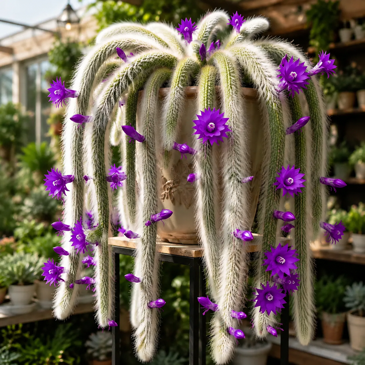 💥🌵Rare Monkey Tail Cactus - A Living Waterfall of Soft, Fluffy Beauty