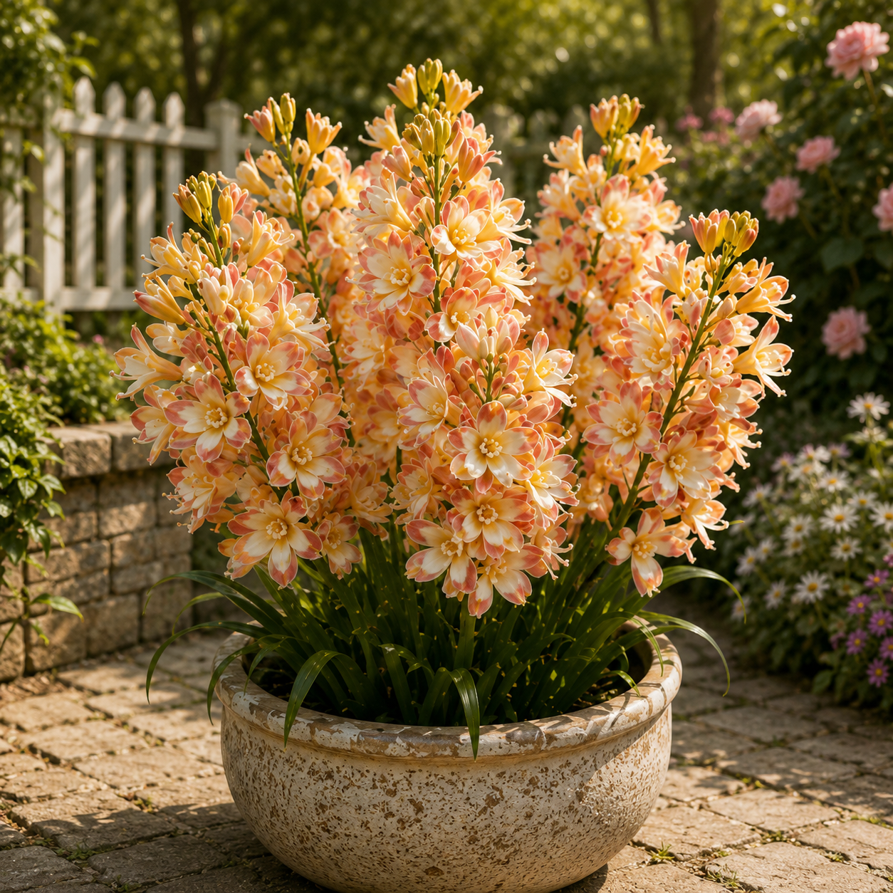 🌱Royal Mosaic Tuberose Bulbs – Rare Multicolor Double Blooms with a Luxurious Fragrance🌸