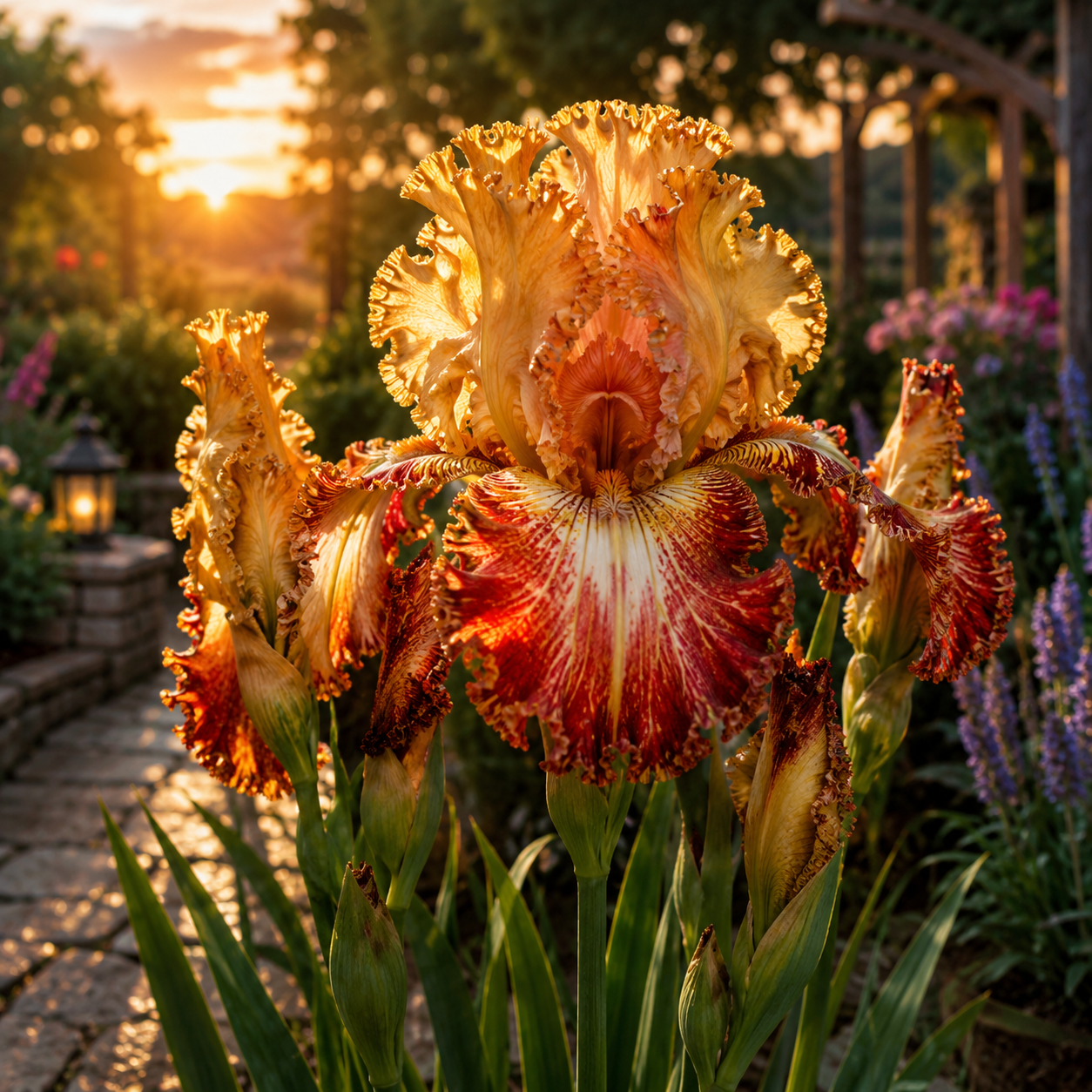 🌱Velvet Ruffle Iris Bulbs – 🦢Luxurious Ruffled Blooms for an Unforgettable Garden