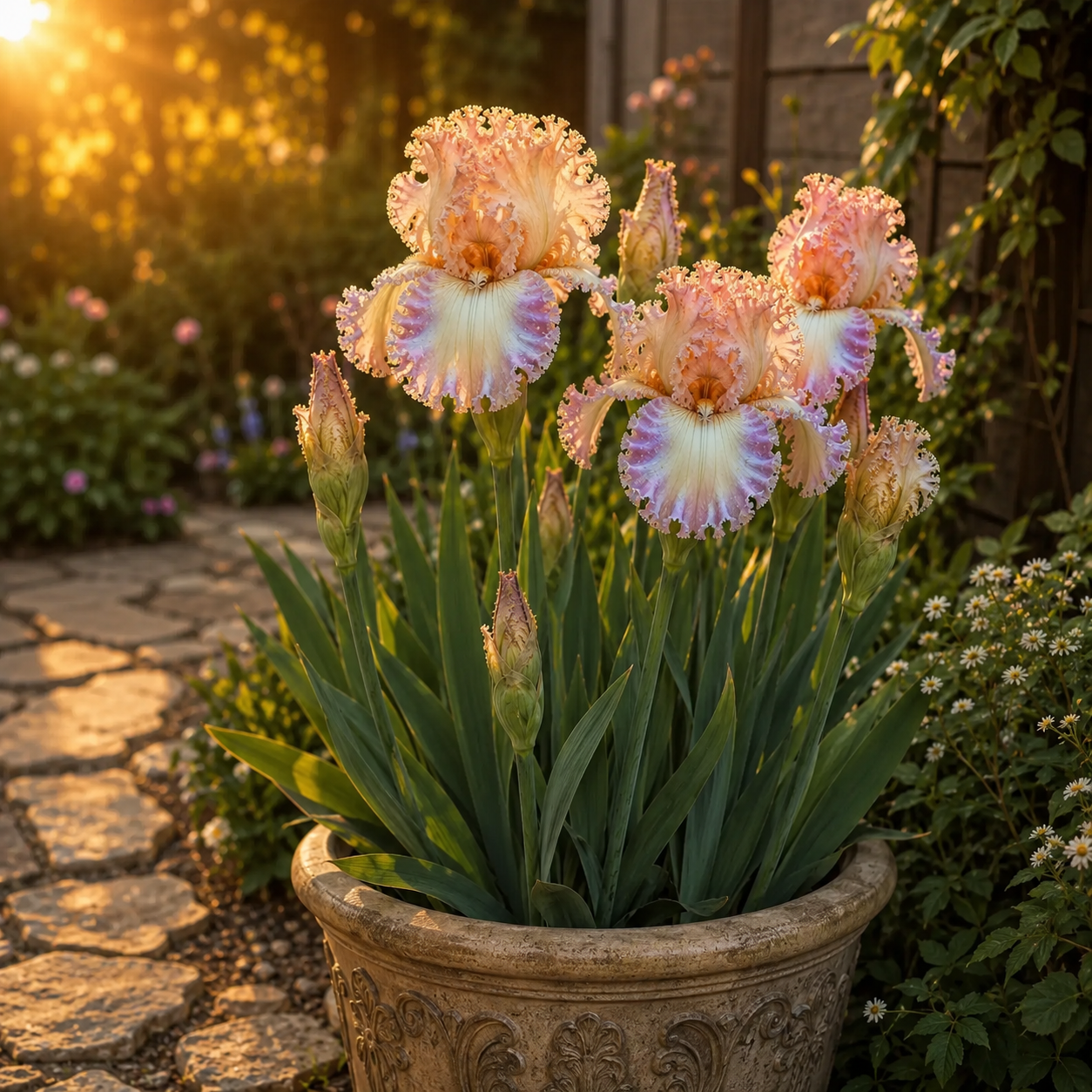🌼Velvet Ruffle Iris Bulbs – #1 Rainbow