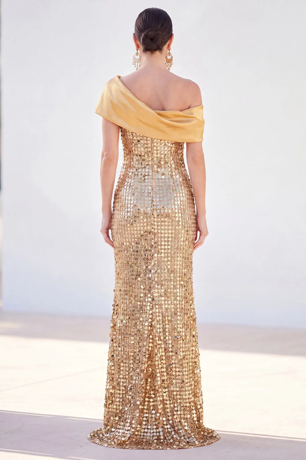 Sparkly Sheath Sequins Mermaid Maxi Dress