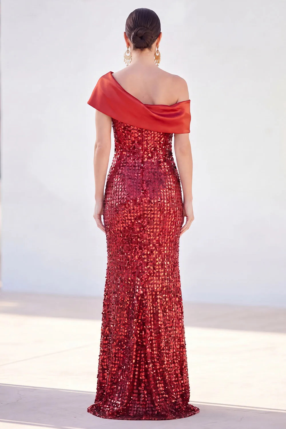 Sparkly Sheath Sequins Mermaid Maxi Dress
