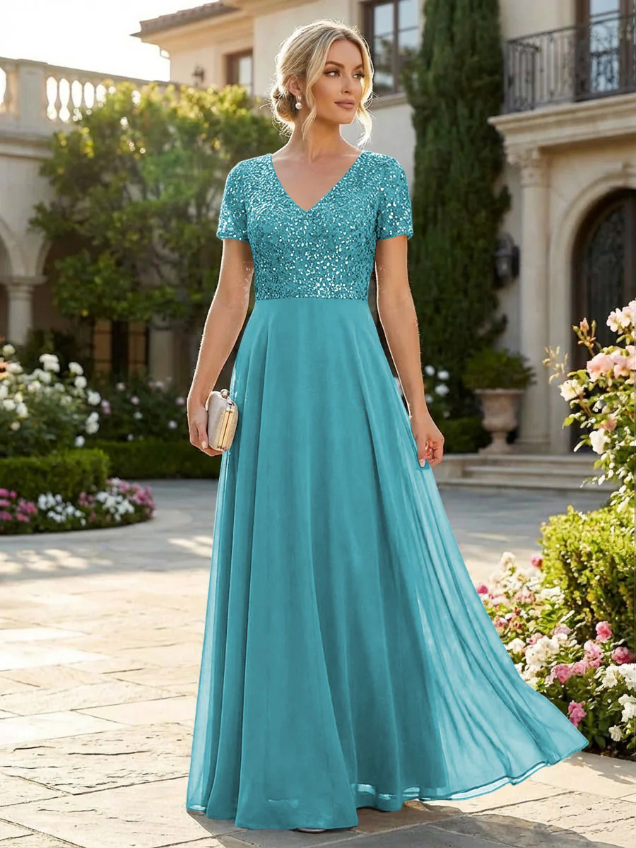 Groom Dresses with Sequin Bodice