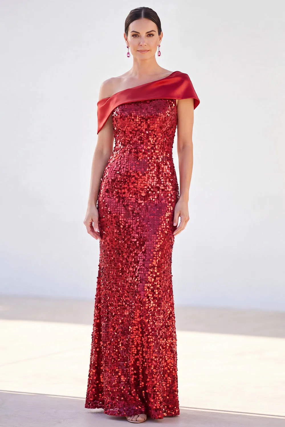 Sparkly Sheath Sequins Mermaid Maxi Dress