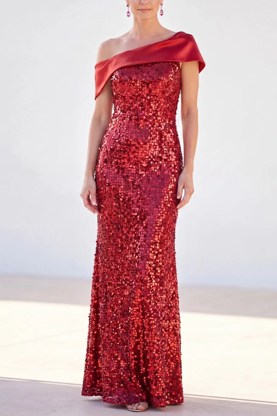 Sparkly Sheath Sequins Mermaid Maxi Dress