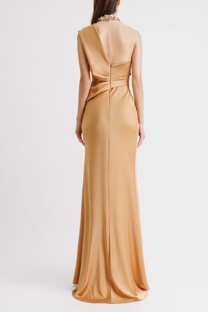 One-Shoulder Draped Dress